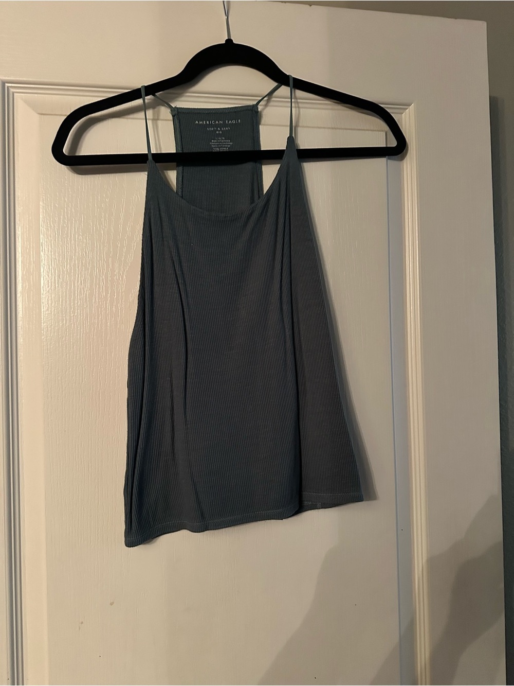 American Eagle Outfitters Soft & Sexy Green Ribbed Cami Tank - Large